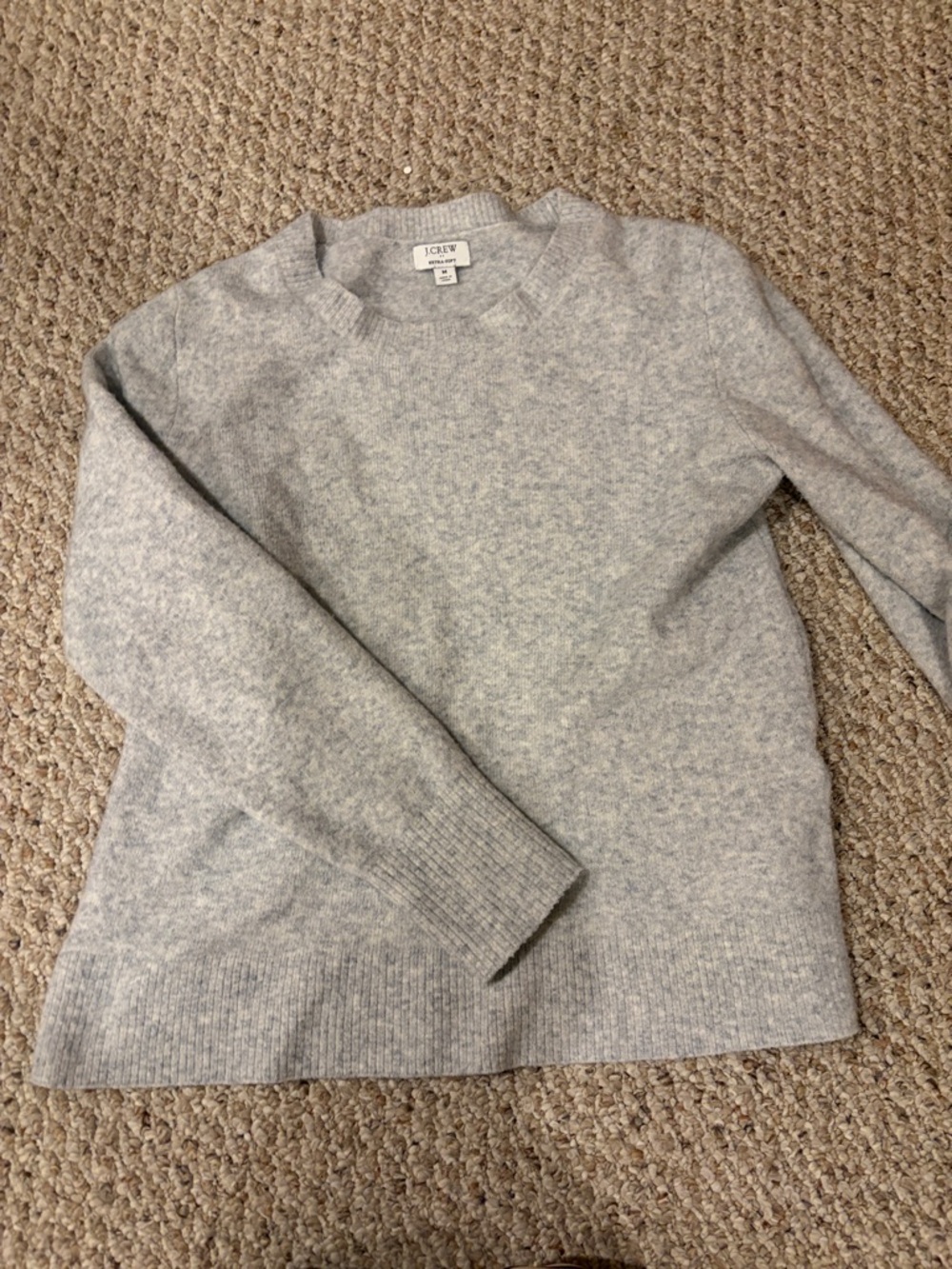 J. Crew Light Gray Crewneck Sweater